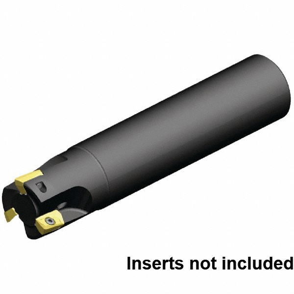 Kennametal Indexable Square-Shoulder End Mill: M1D100E1004C100L800R, 1" Cut Dia, 0.385" Max Depth of Cut, 1" Dia Cylindrical Shank - 3742546
