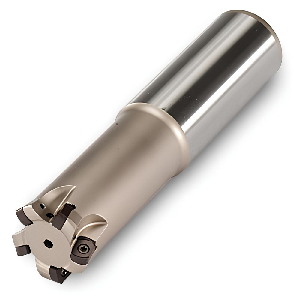 Tungaloy Indexable High-Feed End Mill: EXN03R075U0075-03-C, Straight Shank - 6874837