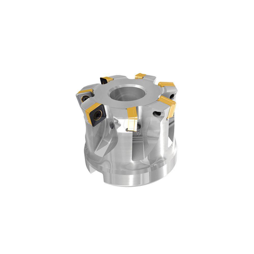 Iscar Indexable High-Feed Face Mill: 4.85 to 6" Cut Dia, 2" Arbor Hole - 3323491