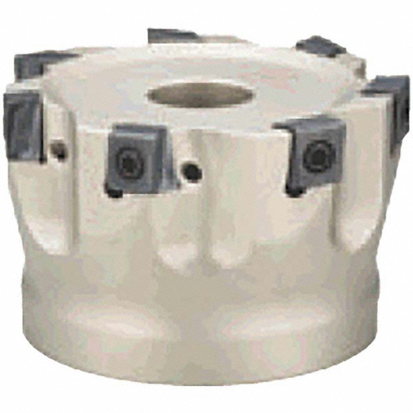 Tungaloy 80mm Cut Dia, 1" Arbor Hole Dia, 9.7mm Max Depth, Indexable Square-Shoulder Face Mill - 6860099