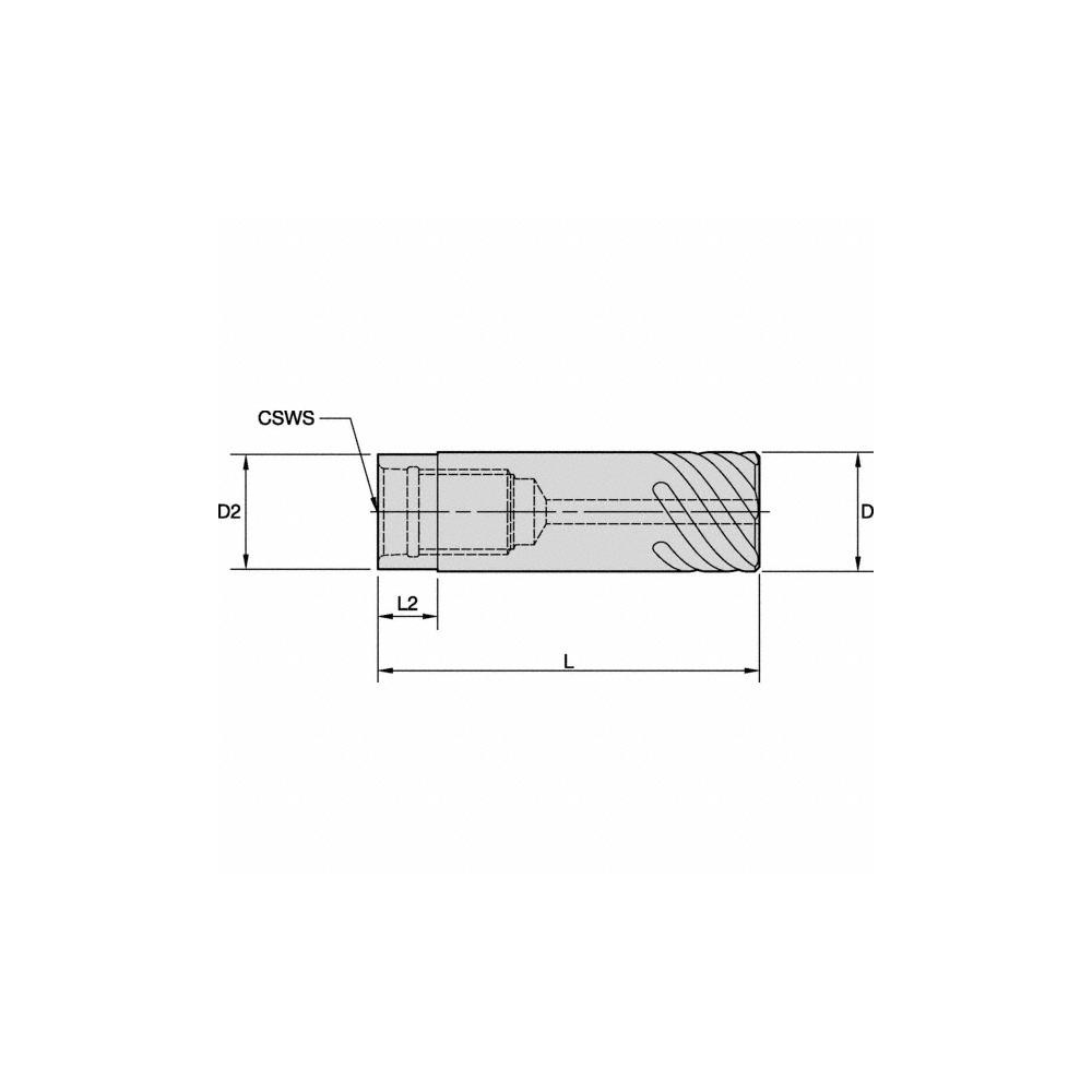 Kennametal Milling Tip Holders & Shanks: Shank Type: Cylindrical; Shank Diameter (Inch): 3/4 - 6136880