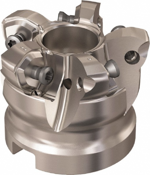 Tungaloy Indexable High-Feed Face Mill: 33.8 to 50 mm Cut Dia, 22 mm Arbor Hole - 6869958