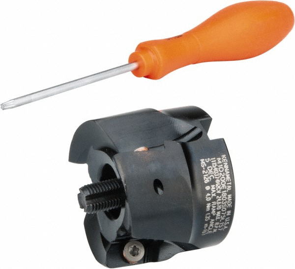 Kennametal 5" Cut Dia, 1-1/2" Arbor Hole Dia, 18.03mm Max Depth, Indexable Square-Shoulder Face Mill - 2267645