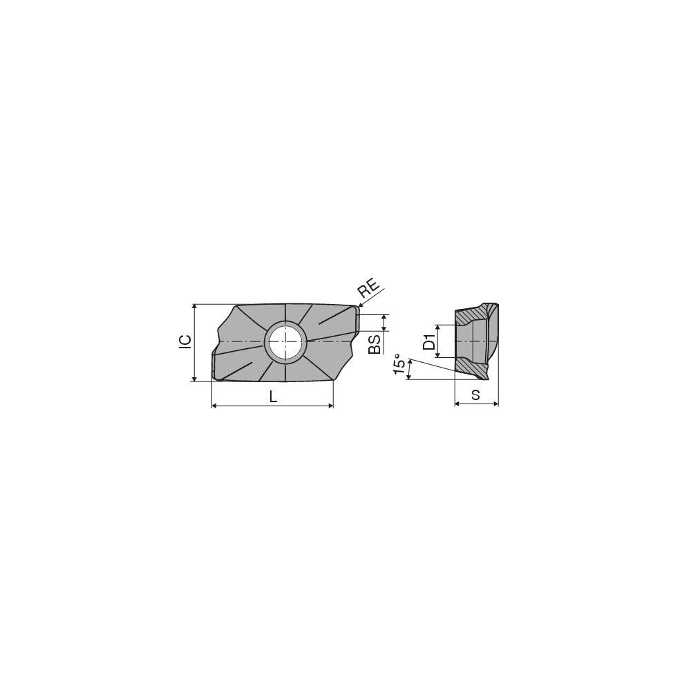 Ceratizit Indexable Chamfer & Angle End Mills: Minimum Cutting Diameter (Inch): 3/4; Minimum Cutting Diameter (Decimal Inch): 0.7500 - 5866607603