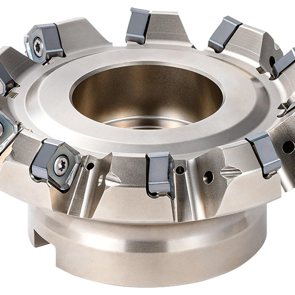 Kyocera 63mm Cut Dia, 22mm Arbor Hole, 6mm Max Depth of Cut, 45° Indexable Chamfer & Angle Face Mill - THN04480