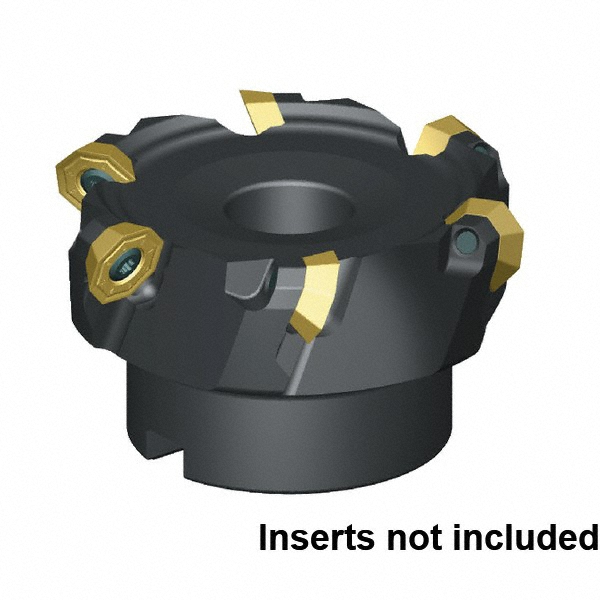 Kennametal 1-1/2" Cut Dia, 1/2" Arbor Hole Dia, 11mm Max Depth, Indexable Square-Shoulder Face Mill - 6139922