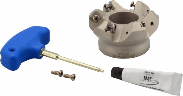 Iscar 2-1/2" Cut Dia, 1" Arbor Hole, 0.138" Max Depth of Cut, 45° Indexable Chamfer & Angle Face Mill - 3104590