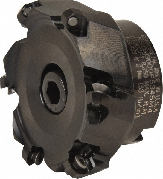 Iscar 2-1/2" Cut Dia, 1" Arbor Hole, 0.138" Max Depth of Cut, 45° Indexable Chamfer & Angle Face Mill - 3104590
