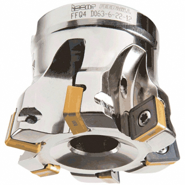 Iscar Indexable High-Feed Face Mill: 25.7 to 40 mm Cut Dia, 16 mm Arbor Hole - 3323458