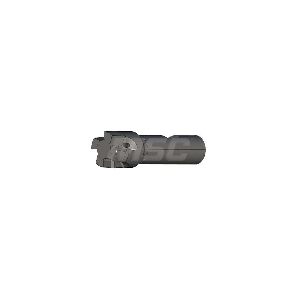 Iscar Indexable Square-Shoulder End Mill: HM90E90A-D1.00-4-W.75, 1" Cut Dia, 0.394" Max Depth of Cut, 3/4" Dia Weldon Flat Shank - 3101748