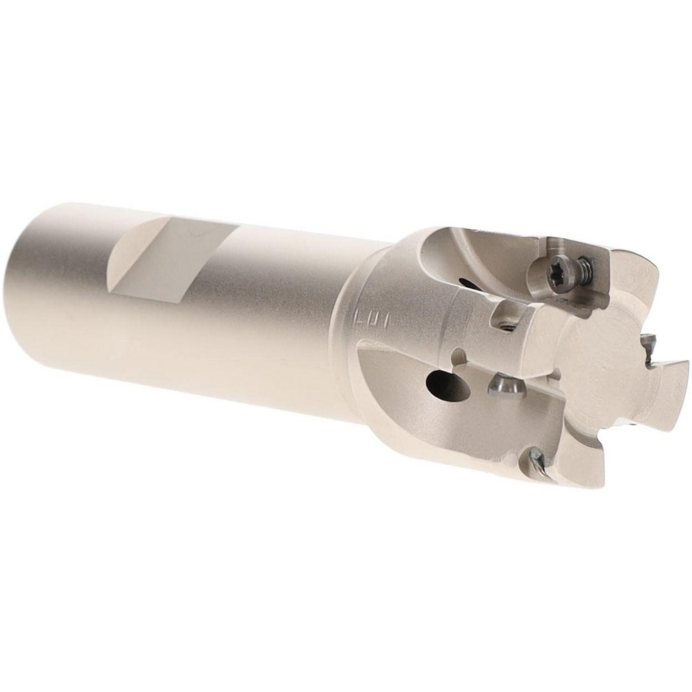 Iscar Indexable Square-Shoulder End Mill: HM90E90A-D1.00-4-W.75, 1" Cut Dia, 0.394" Max Depth of Cut, 3/4" Dia Weldon Flat Shank - 3101748
