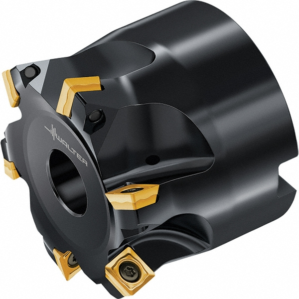 Iscar Indexable High-Feed Face Mill: 37.7 to 52 mm Cut Dia, 22 mm Arbor Hole - 3323461