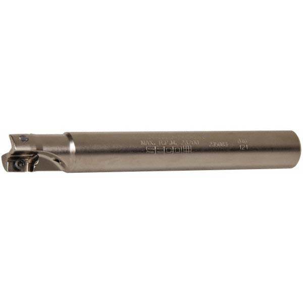 Kennametal Indexable Square-Shoulder End Mill:  KISR075AD160F3R,  0.7500'' Shank Dia,  Weldon Flat Shank - 2494463