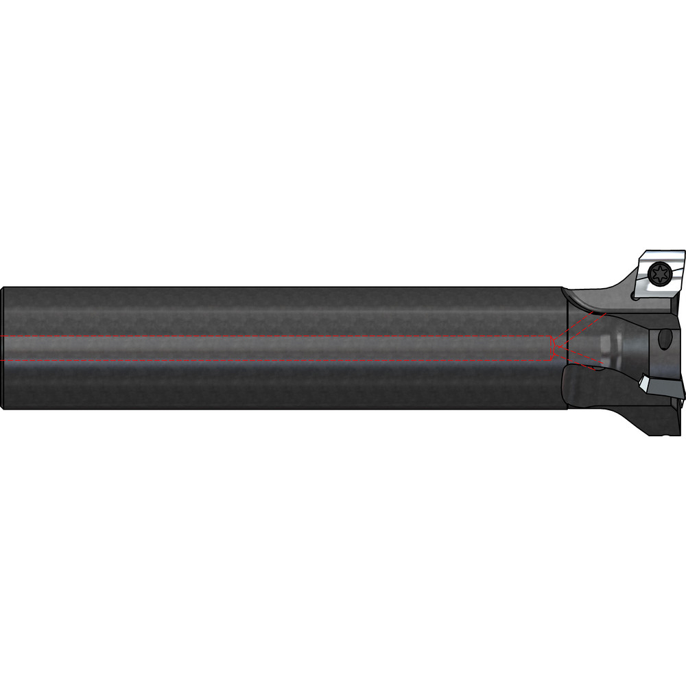 Tungaloy Indexable High-Feed End Mill: EXP09200RU, 2" Cut Dia, 1-1/4" Shank Dia, Weldon Flat Shank - 6845809