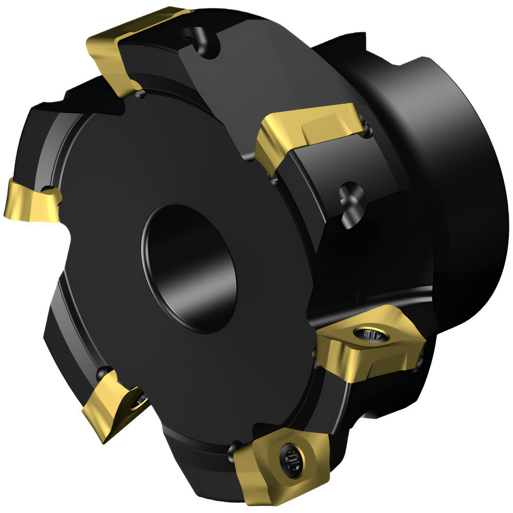 Sandvik Coromant 80mm Cut Dia, 27mm Arbor Hole Dia, 15.4mm Max Depth, Indexable Square-Shoulder Face Mill - 5745536