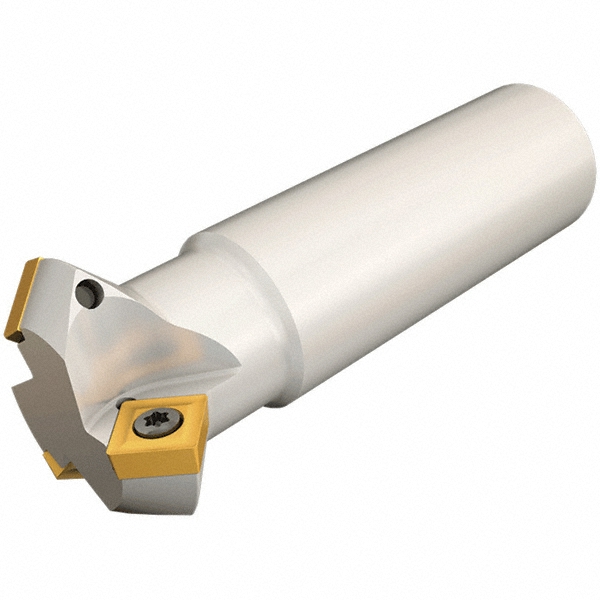 Iscar 45° Lead Angle, 0.312" to 0.63" Cut Dia, 5/8" Shank Dia, Indexable & Chamfer End Mill - 3100504