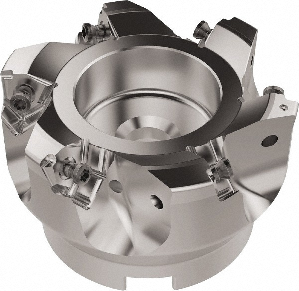 Seco 2-1/2" Cut Dia, 1" Arbor Hole, 6.96mm Max Depth of Cut, 92° Indexable Chamfer & Angle Face Mill - 03058349