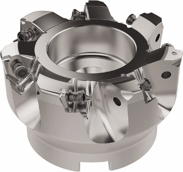 Seco 2-1/2" Cut Dia, 1" Arbor Hole, 6.96mm Max Depth of Cut, 92° Indexable Chamfer & Angle Face Mill - 03058349