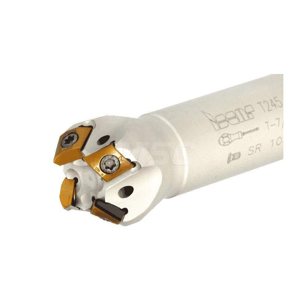 Iscar 60° Lead Angle, 12mm to 17.5mm Cut Dia, 12mm Shank Dia, Indexable & Chamfer End Mill - 3106171