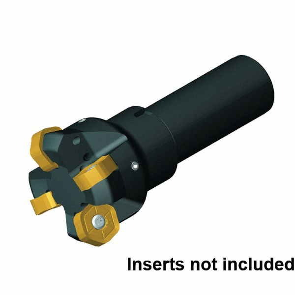 Iscar 60° Lead Angle, 12mm to 17.5mm Cut Dia, 12mm Shank Dia, Indexable & Chamfer End Mill - 3106171