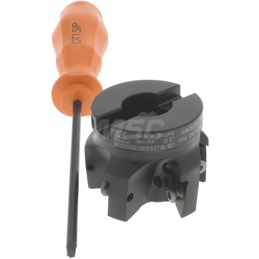 Kennametal 2" Cut Dia, 3/4" Arbor Hole Dia, 18.03mm Max Depth, Indexable Square-Shoulder Face Mill - 2267650