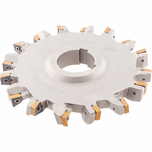 Iscar Indexable Slotting Cutter: 3/4" Cutting Width, 8" Cutter Dia, 2.3220" Depth of Cut, 2" Shank Dia, Neutral - 3106748