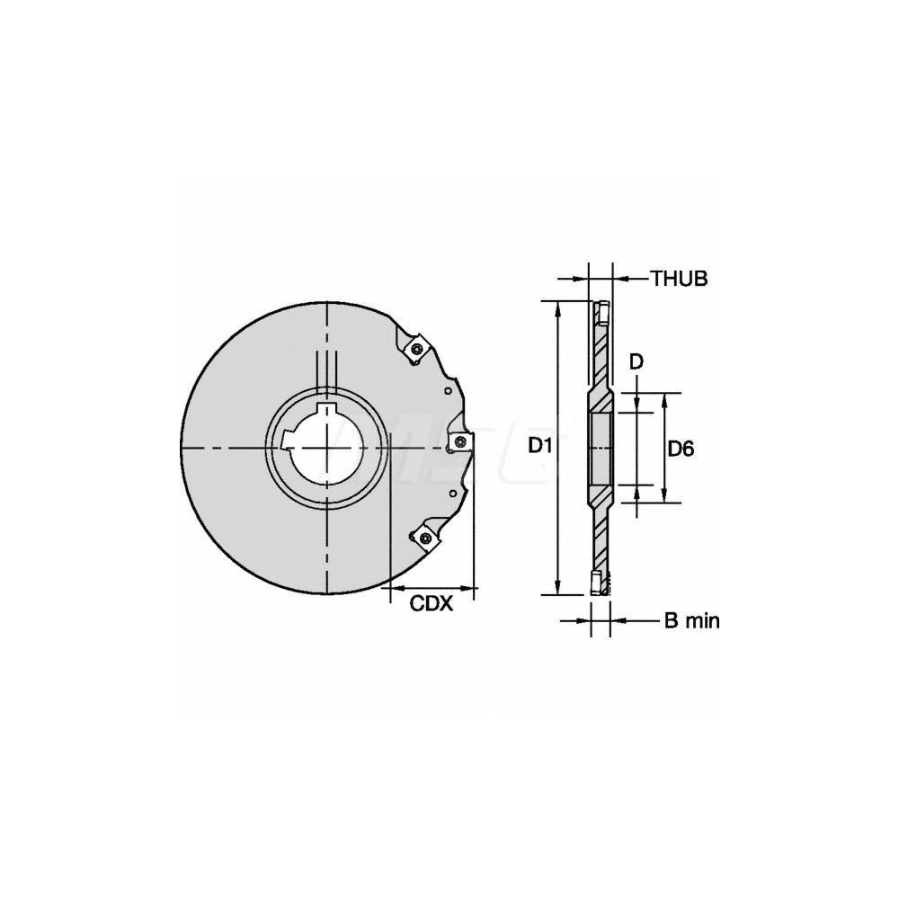 Kennametal Indexable Slotting Cutter: 12.00 mm Cutting Width, 160.00 mm Cutter Dia, Arbor Connection, 46.00 mm Depth of Cut, 46.00 mm Depth of Cut - 1130608