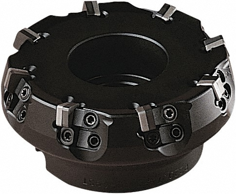 Seco 4.03" Cut Dia, 1-1/2" Arbor Hole, 0.315" Max Depth of Cut, 75° Indexable Chamfer & Angle Face Mill - 00059859