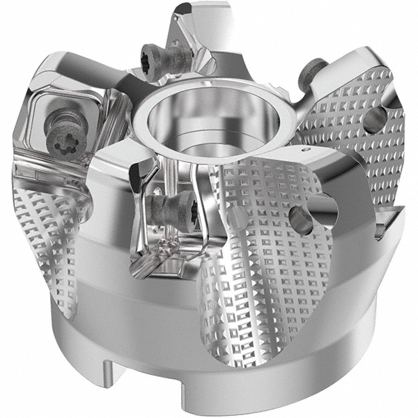 Seco 4.03" Cut Dia, 1-1/2" Arbor Hole, 0.315" Max Depth of Cut, 75° Indexable Chamfer & Angle Face Mill - 00059859