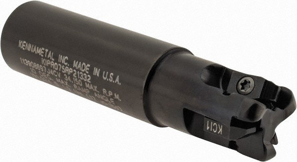 Kennametal Indexable Copy End Mill: 1" Cut Dia, 0.1875" Max Depth of Cut, Through Coolant - 3759535