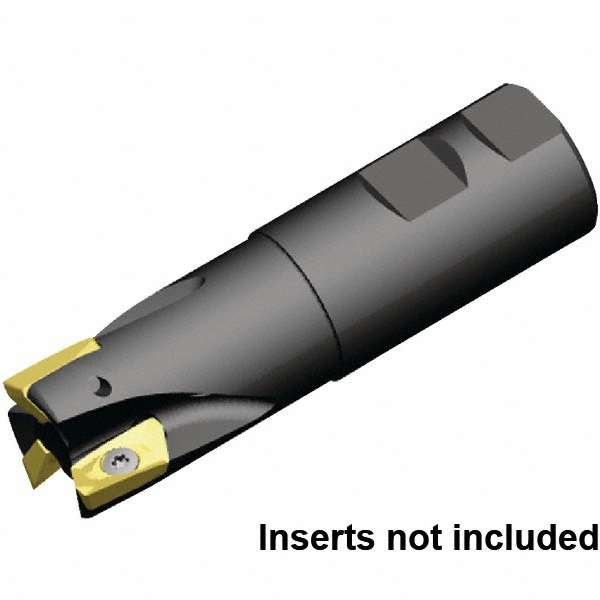 Kennametal Indexable Square-Shoulder End Mill: M1D125E1803W125L425R, 1-1/4" Cut Dia, 16.51 mm Max Depth of Cut, 1-1/4" Dia Weldon Flat Shank - 2267626