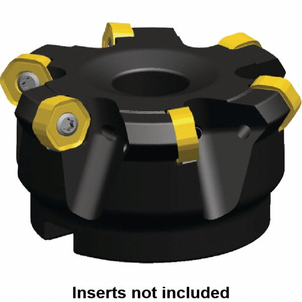 Kennametal 3" Cut Dia, 1" Arbor Hole, 4.42mm Max Depth of Cut, 30° Indexable Chamfer & Angle Face Mill - 4136395