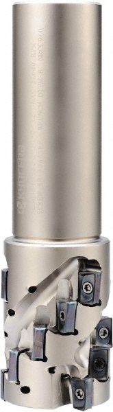 Kyocera Indexable Square-Shoulder End Mill: MEWH2000W1501543T, 2" Cut Dia, 2.086" Max Depth of Cut, 1-1/2" Dia Weldon Flat Shank - THN04096