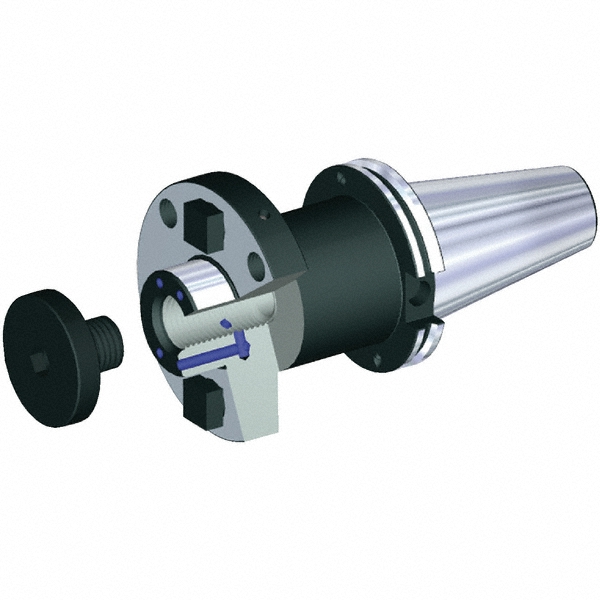 Kennametal 2-1/2" Cut Dia, 3/4" Arbor Hole, 3.5mm Max Depth of Cut, 43° Indexable Chamfer & Angle Face Mill - 2489446