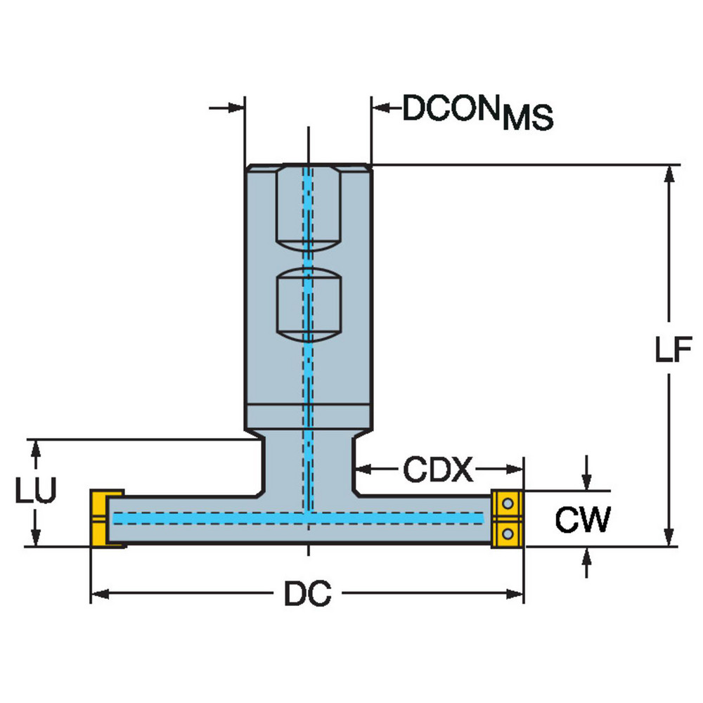 Sandvik Coromant Indexable Slotting Cutter: 1/4" Cutting Width, 1-1/2" Cutter Dia, Weldon Connection, 0.4090" Depth of Cut, 25.40 mm Hole Dia, 1" Shank Dia, Right Hand - 7295445