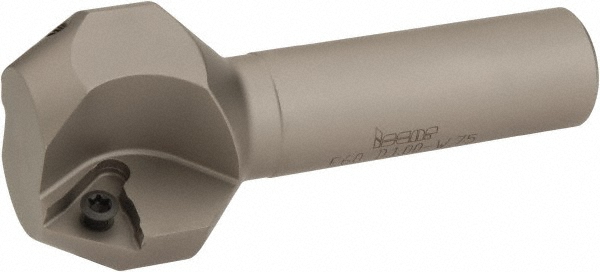 Iscar 45° Lead Angle, 1" to 1.47" Cut Dia, 3/4" Shank Dia, Indexable & Chamfer End Mill - 3100387