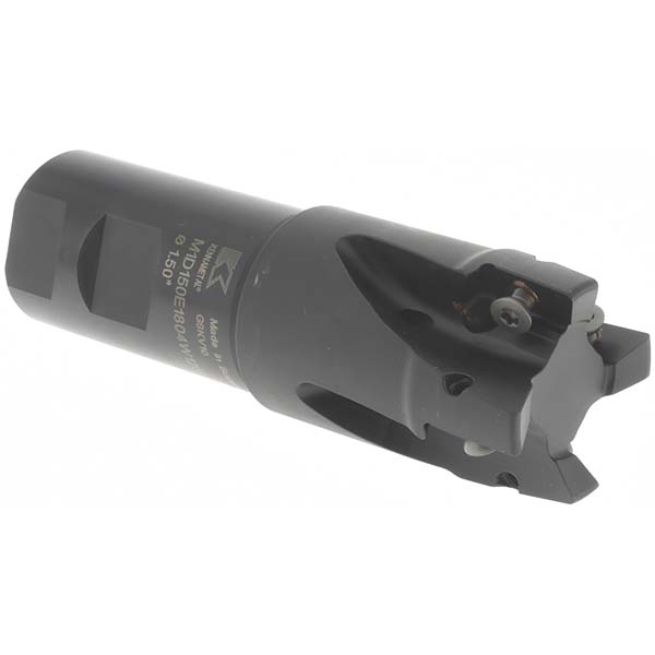 Widia Indexable Square-Shoulder End Mill: VSM11H125Z04W125XD11, 2-1/4" Max Depth of Cut, 1-1/4" Dia Weldon Flat Shank - 6740599