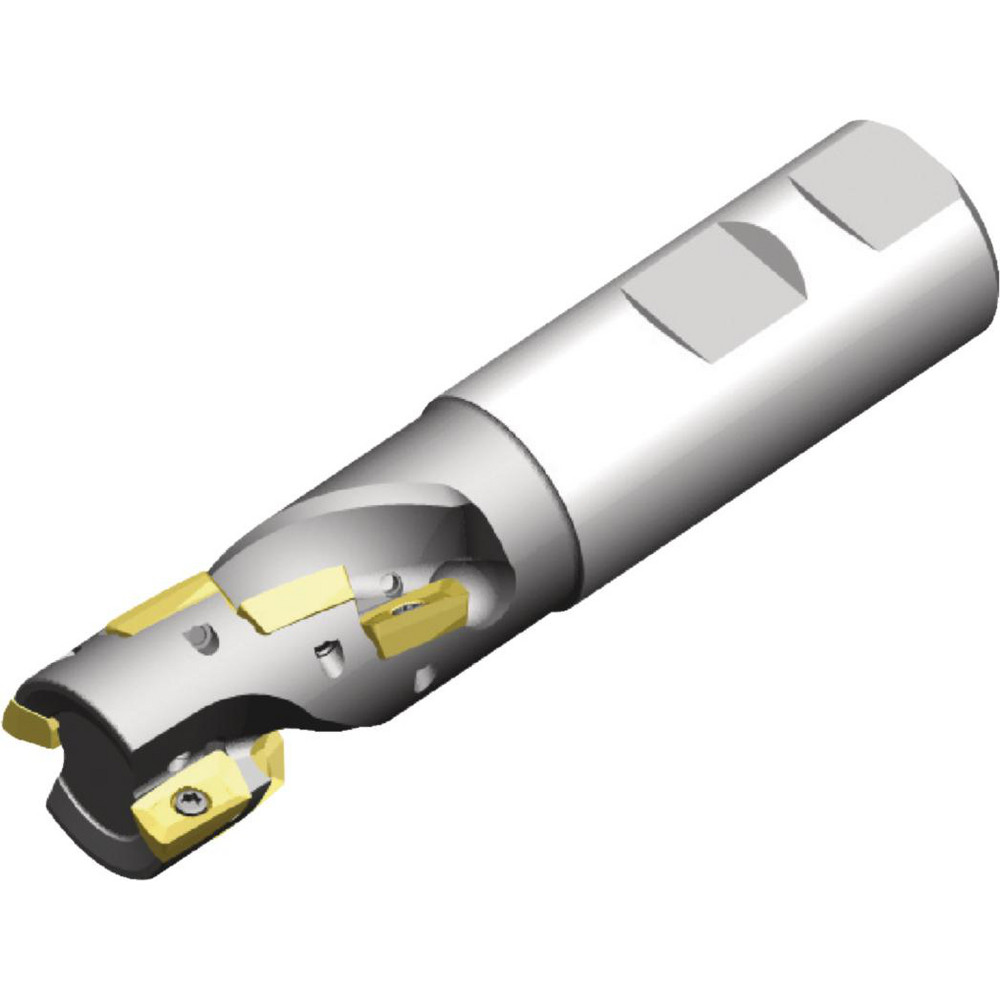Widia Indexable Square-Shoulder End Mill: VSM11H125Z04W125XD11, 2-1/4" Max Depth of Cut, 1-1/4" Dia Weldon Flat Shank - 6740599