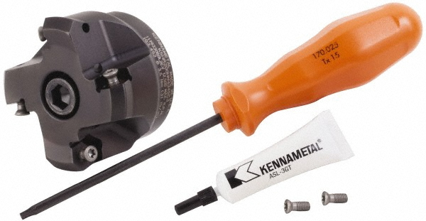 Iscar 2" Cut Dia, 3/4" Arbor Hole, 0.138" Max Depth of Cut, 45° Indexable Chamfer & Angle Face Mill - 3104589