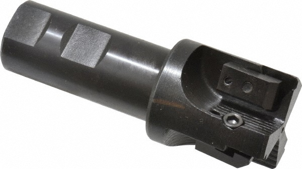 Value Collection Indexable Square-Shoulder End Mill: 1-1/2X1" SHK, 1-1/2" Cut Dia, 0.656" Max Depth of Cut, 1" Dia Weldon Flat Shank - 6-901-070