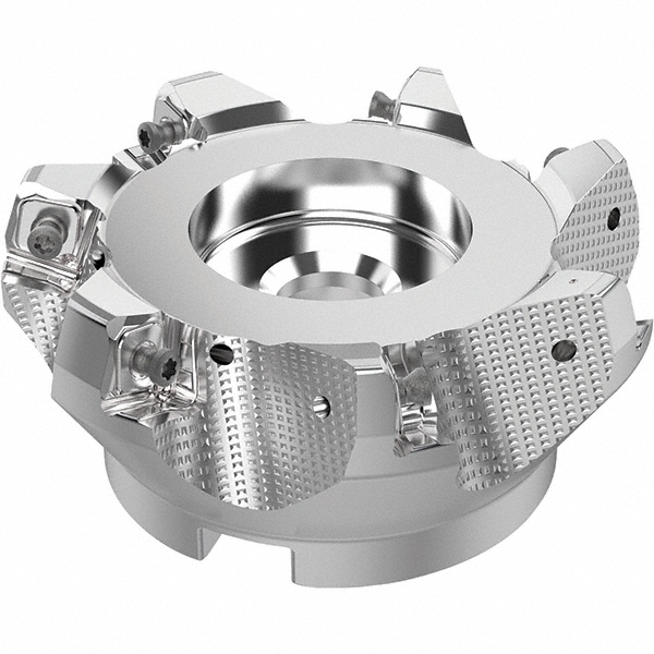 Seco 5" Cut Dia, 1-1/2" Arbor Hole, 0.315" Max Depth of Cut, 71° Indexable Chamfer & Angle Face Mill - 03241913