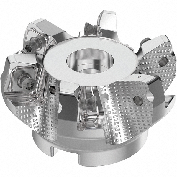 Seco 5" Cut Dia, 1-1/2" Arbor Hole, 0.315" Max Depth of Cut, 71° Indexable Chamfer & Angle Face Mill - 03241913