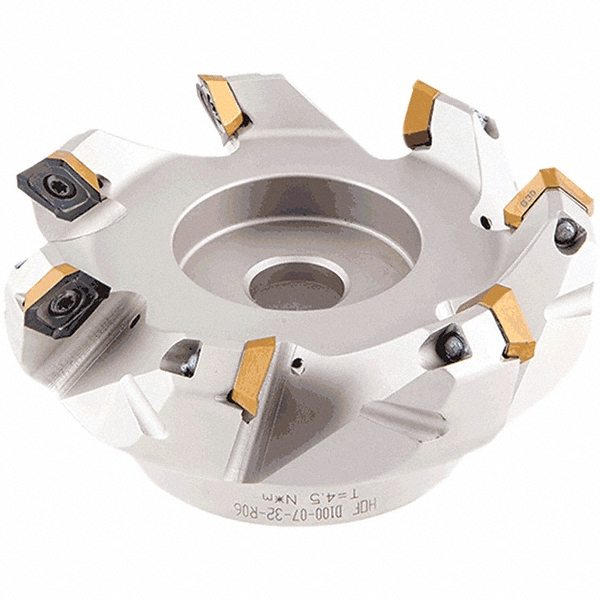 Iscar 2.87, 2.92, 3.01" Cut Dia, 1" Arbor Hole, 5.5mm Max Depth of Cut, 42° Indexable Chamfer & Angle Face Mill - 3106595
