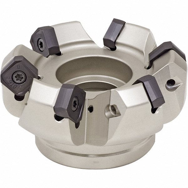 Iscar 2.87, 2.92, 3.01" Cut Dia, 1" Arbor Hole, 5.5mm Max Depth of Cut, 42° Indexable Chamfer & Angle Face Mill - 3106595