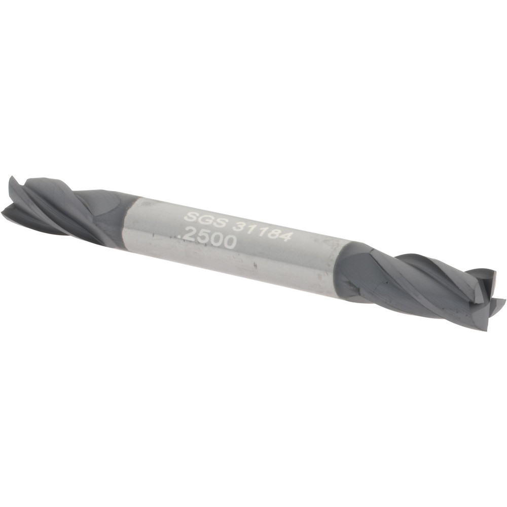 Cutting Tool Technologies Indexable Square-Shoulder End Mill: .375 DIA X 2.250 LG, 3/8" Cut Dia, 0.23" Max Depth of Cut, 3/8" Dia Weldon Flat Shank - HS-010