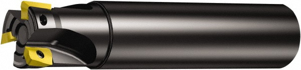 Cutting Tool Technologies Indexable Square-Shoulder End Mill: .375 DIA X 2.250 LG, 3/8" Cut Dia, 0.23" Max Depth of Cut, 3/8" Dia Weldon Flat Shank - HS-010
