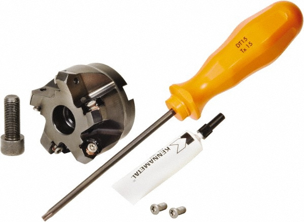 Seco 2" Cut Dia, 3/4" Arbor Hole Dia, 0.669" Max Depth, Indexable Square-Shoulder Face Mill - 02694975