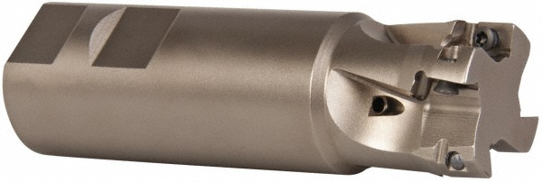 Kennametal Indexable Square-Shoulder End Mill: C5315VA12WA1.25R1.37, 1-1/4" Cut Dia, 1.37" Max Depth of Cut, 1-1/4" Dia Weldon Flat Shank - 5673693