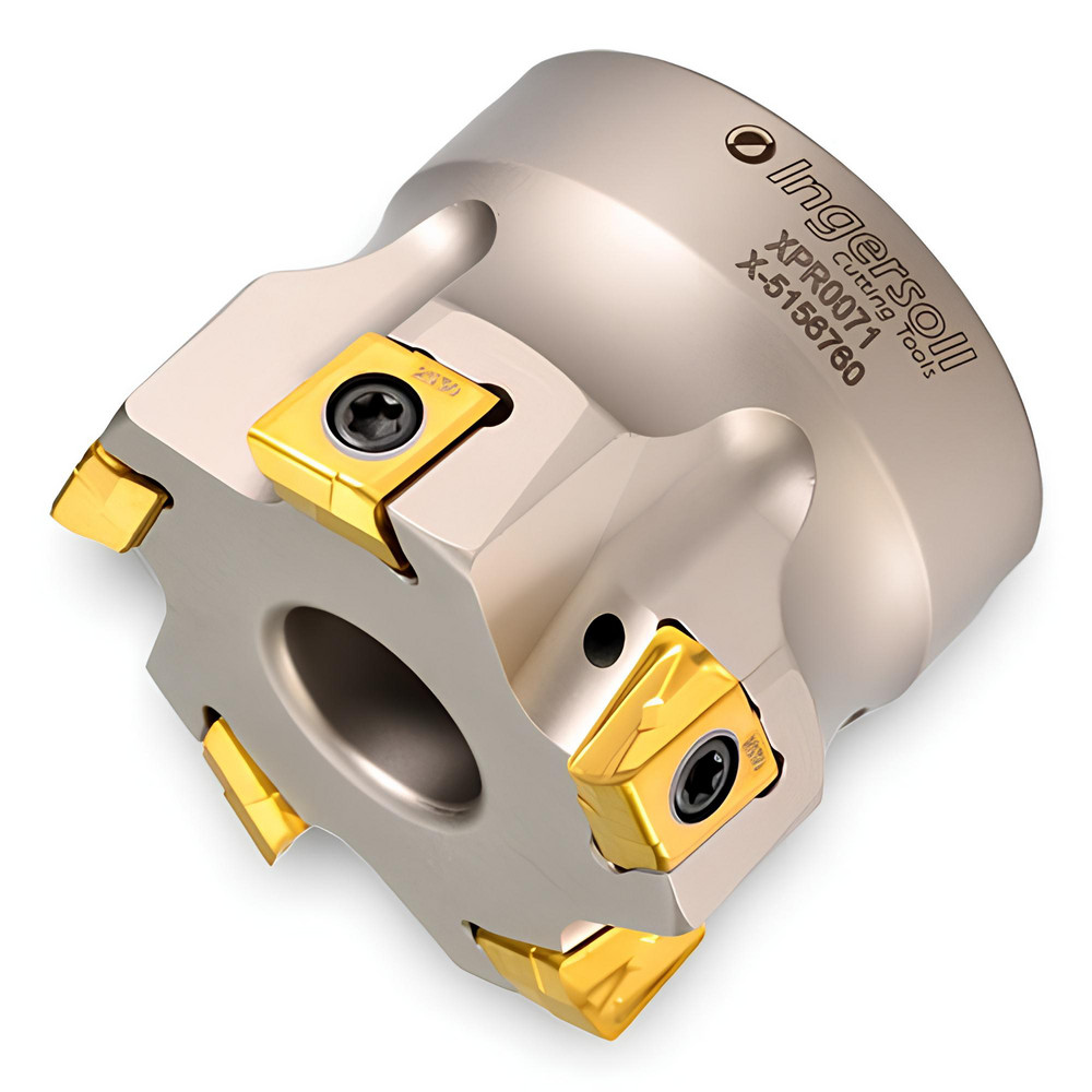 Ingersoll Cutting Tools Indexable Square-Shoulder Face Mill:  EJ6C-04R01,  4'' Cut Dia,  1.5000" Arbor Hole Dia,  0.3850" Max Cutting Depth - 2925715