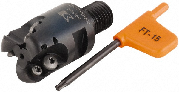 Kennametal Indexable Copy End Mill: 0.778 to 1-1/4" Cut Dia, Through Coolant - 5672810